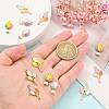 15Pcs 5 Styles Alloy Enamel Pendants ENAM-YW0004-43-5