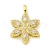 Brass Pendants with Cubic Zirconia KK-D536-09G-01-1