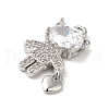 Brass Cubic Zirconia Pendants KK-K274-05P-2