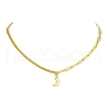 Brass Pendant Necklaces with Curb & Paperclip Chains NJEW-JN04608-02-1