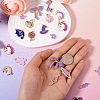  30Pcs 15 Styles Alloy Enamel Pendants ENAM-PJ0001-11-5