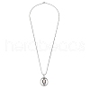 Zinc Alloy Pendant Necklaces NJEW-M211-14C-PB-5