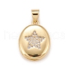 Brass Micro Pave Cubic Zirconia Locket Pendants KK-A161-39A-G-1