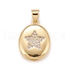 Brass Micro Pave Cubic Zirconia Locket Pendants KK-A161-39A-G-1