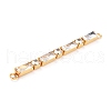 Brass Clear Cubic Zirconia Links Connectors ZIRC-G170-25G-3