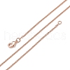 1mm Rack Plating Brass Curb Chain Necklaces for Women Men MAK-L044-26RG-4