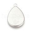 Tarnish Resistant 201 Stainless Steel Pendant Cabochon Settings X-STAS-S057-34-2