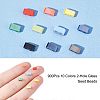  900Pcs 10 Colors 2-Hole Glass Seed Beads SEED-NB0001-54-6