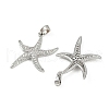Brass Micro Pave Cubic Zirconia Pendants KK-C093-17C-P-2