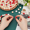 120Pcs 5 Colors Wood European Beads WOOD-FG0001-49-3