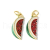 Brass Enamel Pendants X-KK-A252-38G-05-1