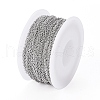 Tarnish Resistant 304 Stainless Steel Cable Chains CHS-H009-25P-A-3