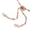 304 Stainless Steel Enamel Dapped Chains Slider Bracelets Making AJEW-JB01293-04-3
