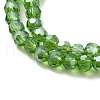 Electroplate Glass Beads Strands EGLA-R016-4m-15-4