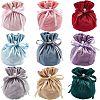  Velvet Jewelry Bags with Drawstring & Plastic Imitation Pearl TP-NB0001-21-1