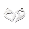 304 Stainless Steel Split Pendants STAS-H235-03C-P-1