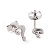 Non-Tarnish 304 Stainless Steel Question Mark Stud Earrings for Women Men EJEW-G318-06P-2
