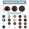   40Pcs 20 Styles Natural Mixed Gemstone Cabochons G-PH0002-55-2