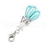 Angel Handmade Glass Seed Beaded & Acrylic Pendants Decorations HJEW-MZ00271-5