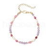 Natural Amethyst Beaded Bracelets BJEW-JB11763-03-2
