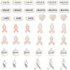   140pcs 14 style Awareness Ribbon Theme Zinc Alloy Pendants FIND-PH0018-24-1