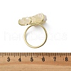Natural Lemon Quartz Cuff Rings RJEW-B122-02G-01-5
