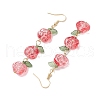 5Pairs 5 Colors Glass Dangle Earrings EJEW-JE05805-5