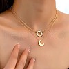 2Pcs Sun & Moon Alloy Pendant Necklaces FS-WGC7774-01-2