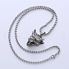 Vintage Bull Head Stainless Steel Pendant Necklace Punk Fashion Jewelry for Men JX6070-3