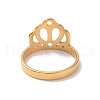 Ion Plating(IP) 201 Stainless Steel Crown Finger Ring RJEW-J051-49G-3