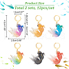 12Pcs 6 Colors Goldfish Locking Stitch Markers HJEW-PH01601-2