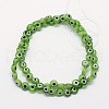 Handmade Evil Eye Lampwork Flat Round Bead Strands LAMP-L058-6mm-02-2