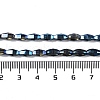 Electroplate Glass Beads Strands GLAA-Q101-03B-FR02-4