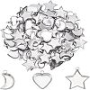 Unicraftale 120Pcs 3 Styles 304 Stainless Steel Pendant Cabochon Settings STAS-UN0020-85P-1