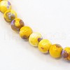 Synthetic Ocean White Jade Beads Strands G-L019-6mm-09-2