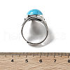 Synthetic Turquoise Adjustable Rings G-P560-03AS-11-5