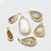 Natural Rutilated Quartz Pendants G-P380-30G-1