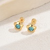 Elegant Stainless Steel Flower Stud Earrings EA4247-1-2