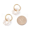 Mother's Day Jewellery Natural Pearl Beaded Ring Shape Hoop Earring EJEW-JE04696-5