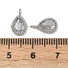 304 Stainless Steel Micro Pave Cubic Zirconia Charms STAS-K302-01C-P-3