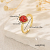 Fruit Themes Brass Cuff Open Rings for Women FC9265-4-2