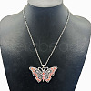 Alloy Juicy Peach Rhinestone Pendant Necklaces VC9370-2-1