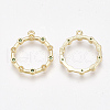 Brass Pendant Rhinestone Settings KK-T038-516A-2