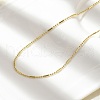 Brass Ball Column Link Chain Necklaces NJEW-A042-06G-1