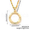 Fashionable Brass Clear Cubiz Zirconia Flat Round Pendant Necklaces Women's Versatile Accessory MS7483-1-2