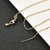 Brass Column Ball Chain Adjustable Slider Necklaces NJEW-E157-04G-1
