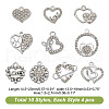 ARRICRAFT 40Pcs 10 Styles Alloy Rhinestone Pendants ALRI-AR0001-09-2