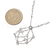 304 Stainless Steel Wavy Bar Link Chain Macrame Pouch Necklace Making NJEW-JN05061-02-2