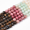 Natural & Synthetic Mixed Gemstone Beads Strands G-D080-A01-02-36-4