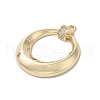 Brass Micro Pave Clear Cubic Zirconia Pendants KK-M275-57G-2